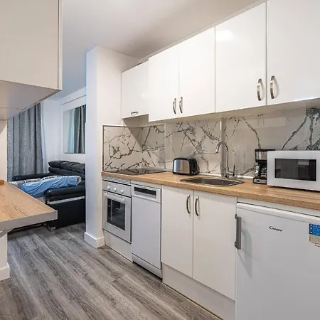 Cristianos - San Telmo Piscina Y Vistas Mar 1 Lejlighed *